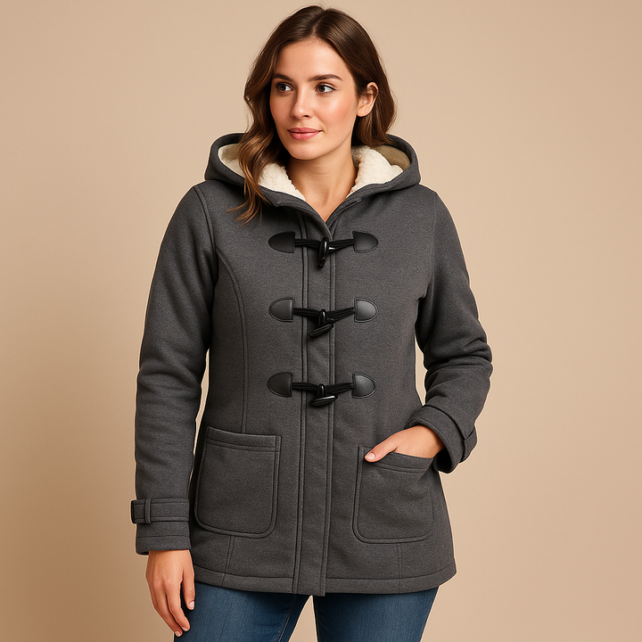Long winter coat with hood for women | Marije
