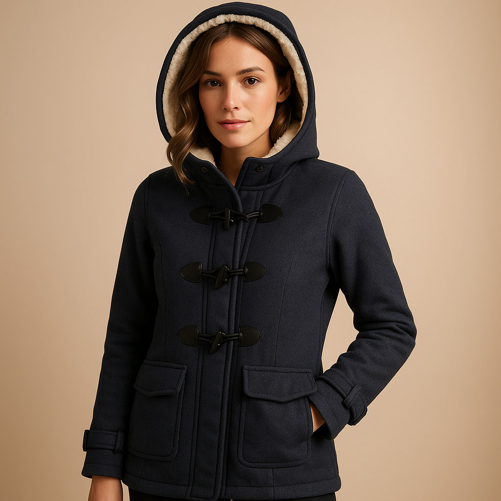 Long winter coat with hood for women | Marije