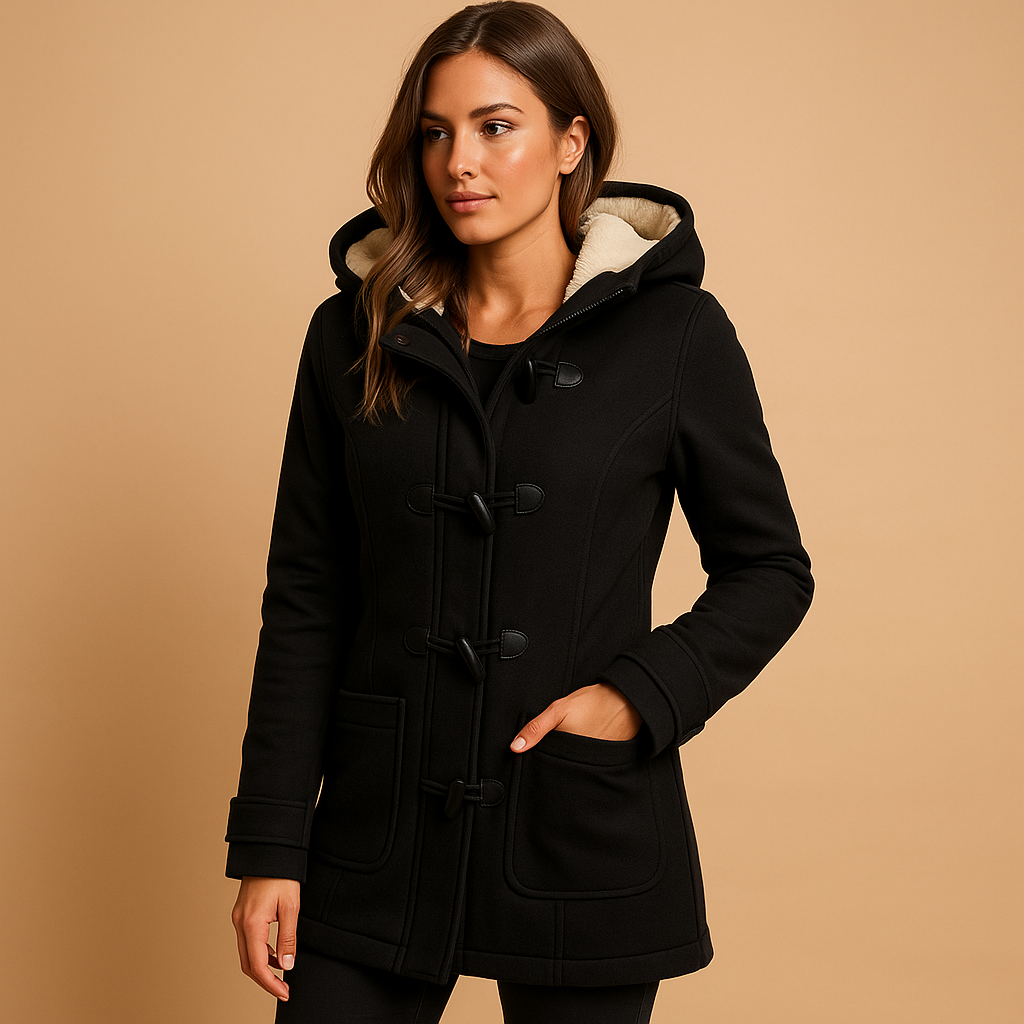 Long winter coat with hood for women | Marije
