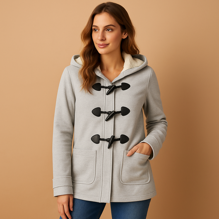 Long winter coat with hood for women | Marije