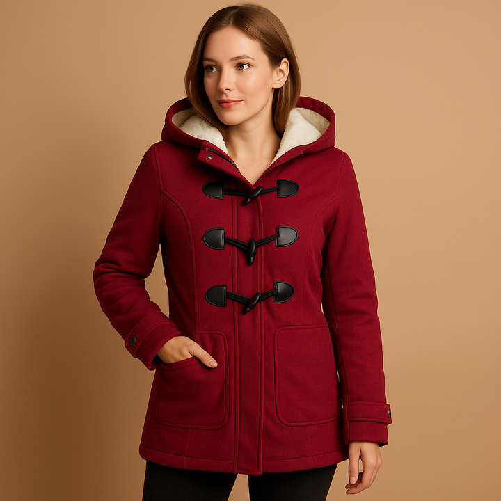 Long winter coat with hood for women | Marije