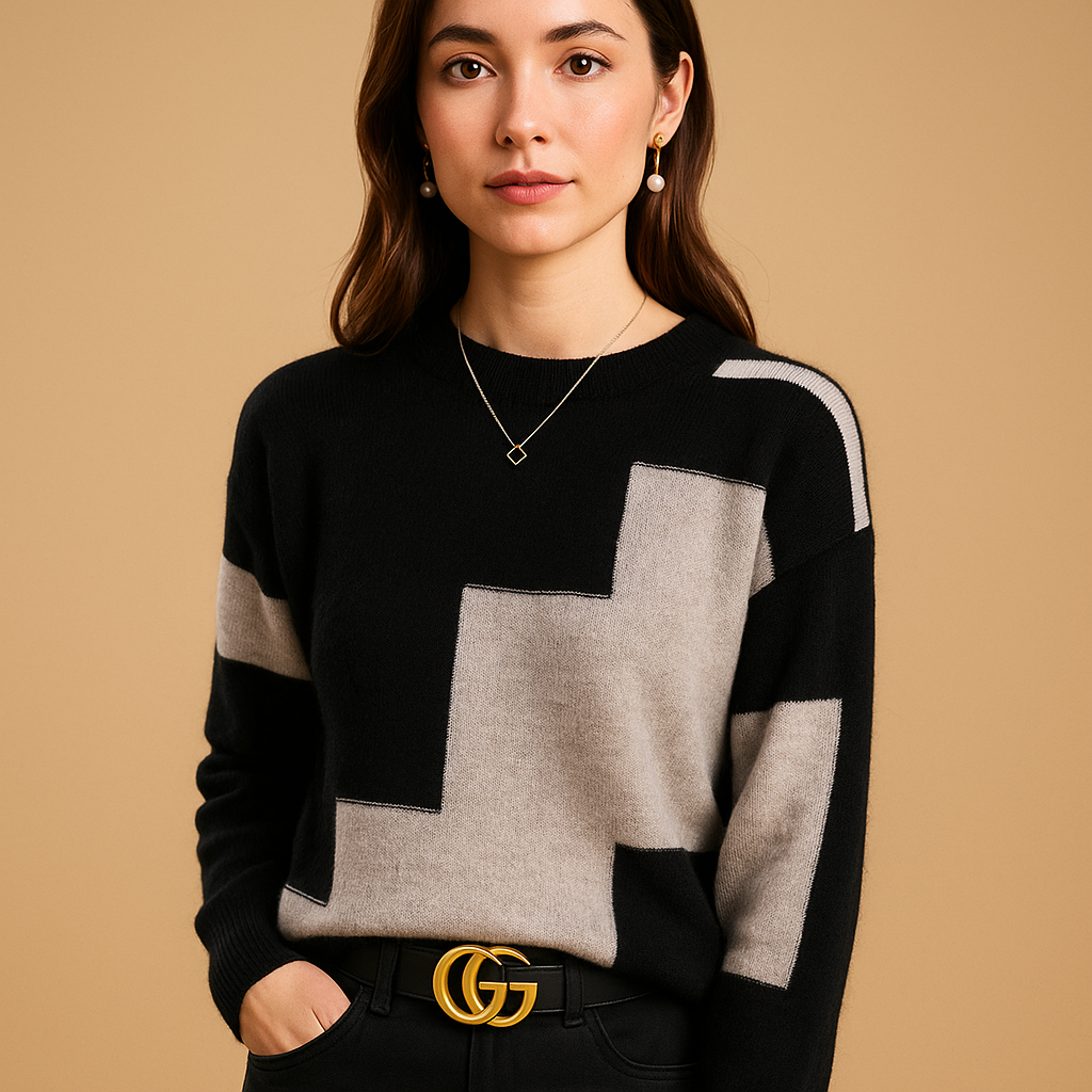 Loose-fit women’s sweater with elegant cut and minimalist design | Ylva