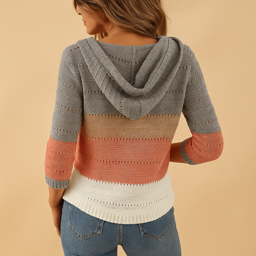 Loose-fit women’s V-neck sweater in breathable knit | Loïs