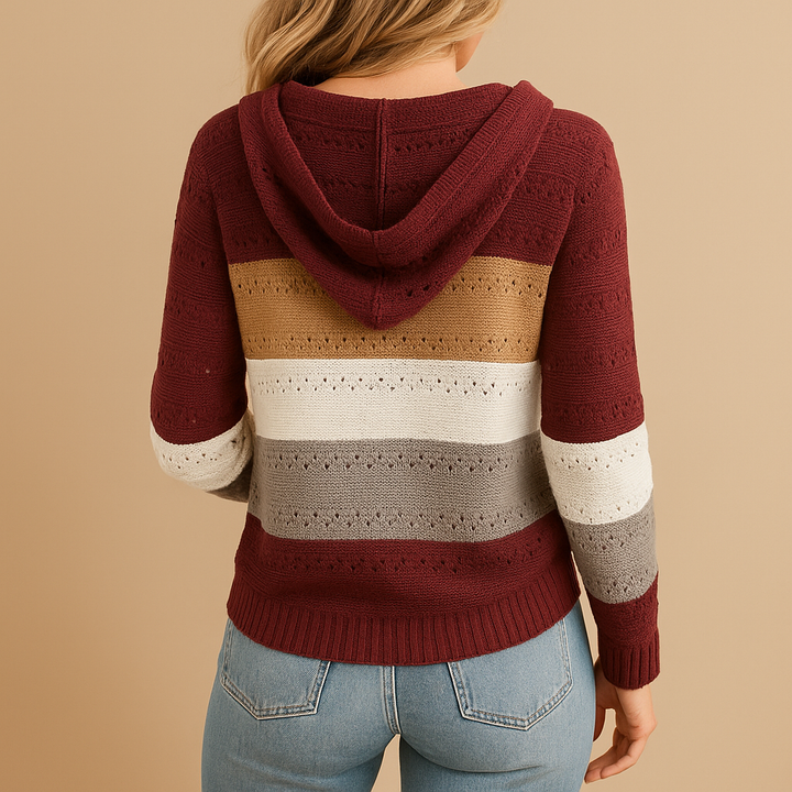 Loose-fit women’s V-neck sweater in breathable knit | Loïs