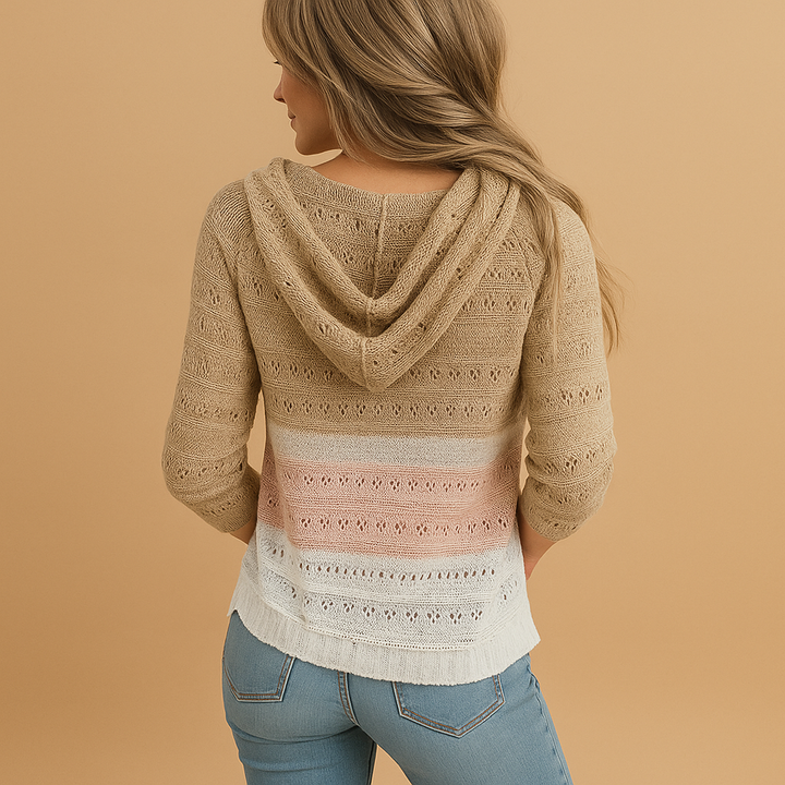 Loose-fit women’s V-neck sweater in breathable knit | Loïs