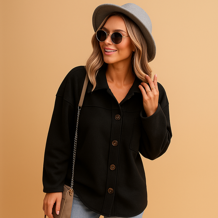 Sleeveless winter cardigan for women with classic silhouette | Femke