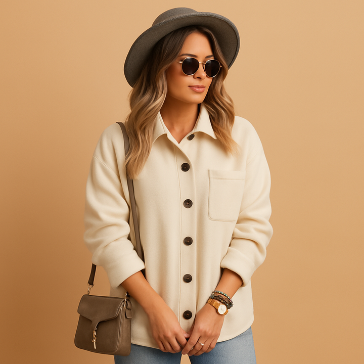 Sleeveless winter cardigan for women with classic silhouette | Femke