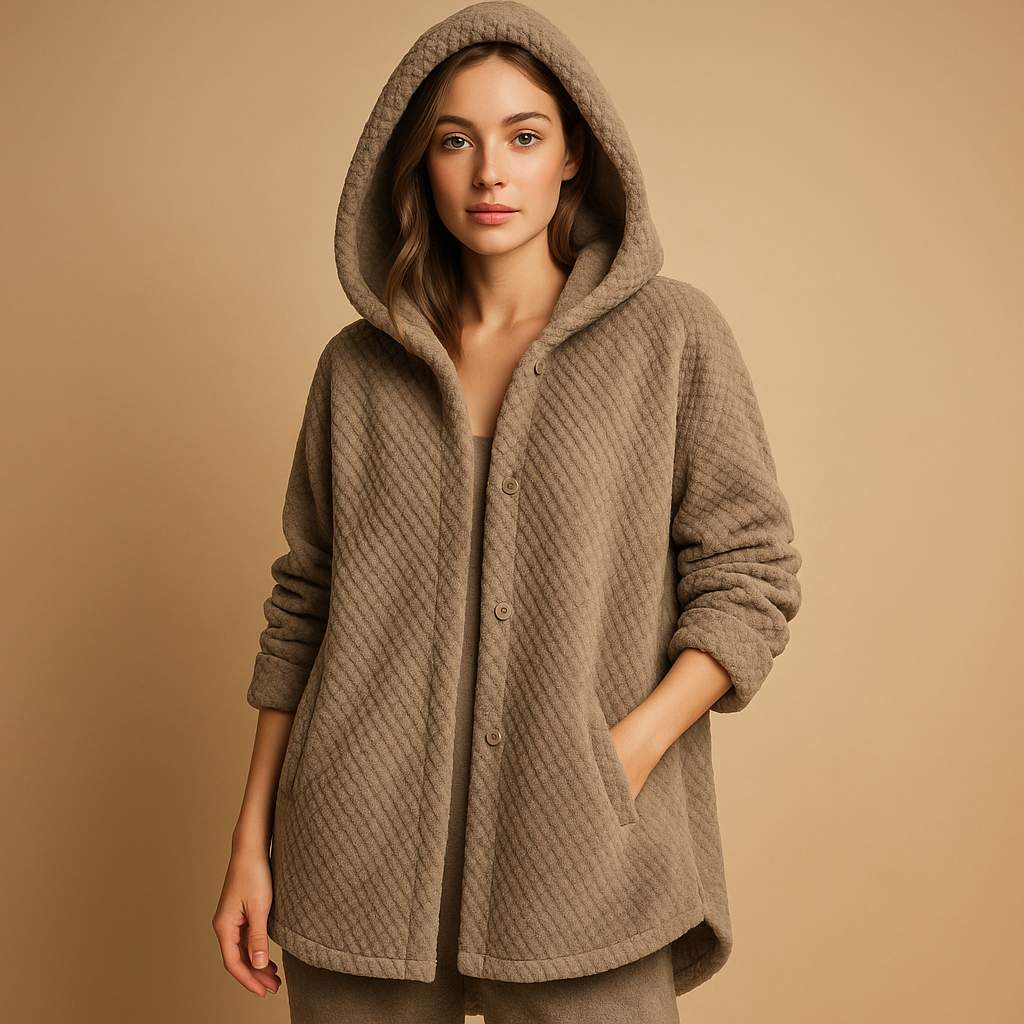 Reversible women’s fleece jacket with hood | Merel