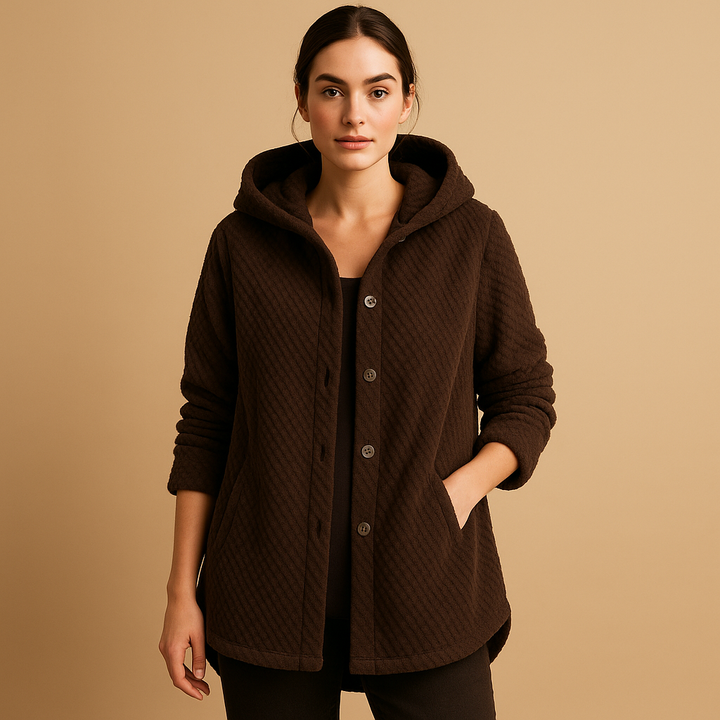 Reversible women’s fleece jacket with hood | Merel