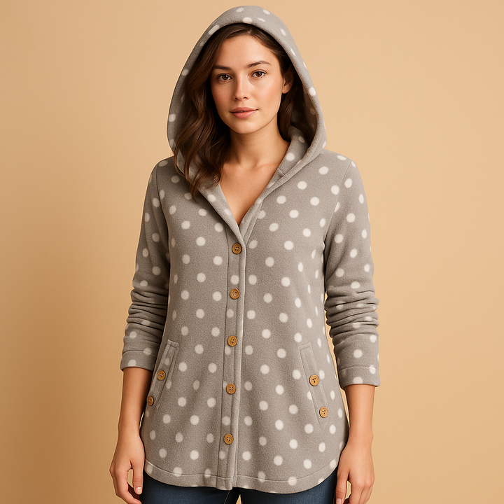 Reversible women’s fleece jacket with hood | Merel