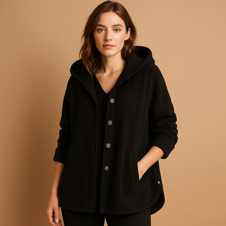 Reversible women’s fleece jacket with hood | Merel