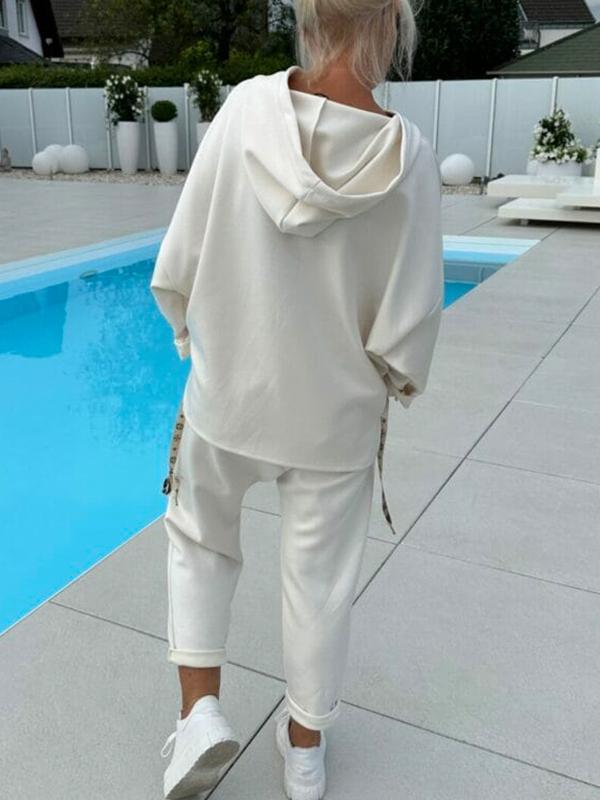Women's Two-Piece Set with Hooded Sweatshirt