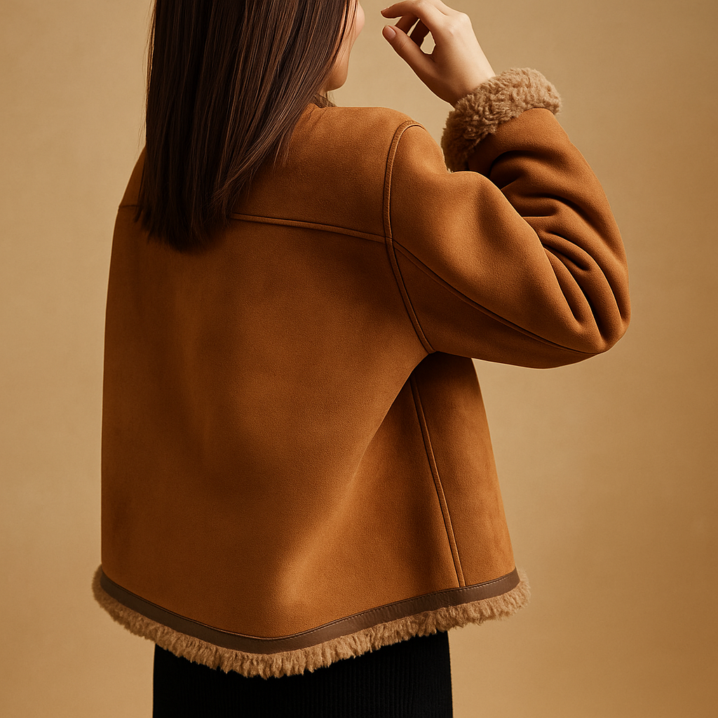 Suede fleece-lined jacket for women | Yara
