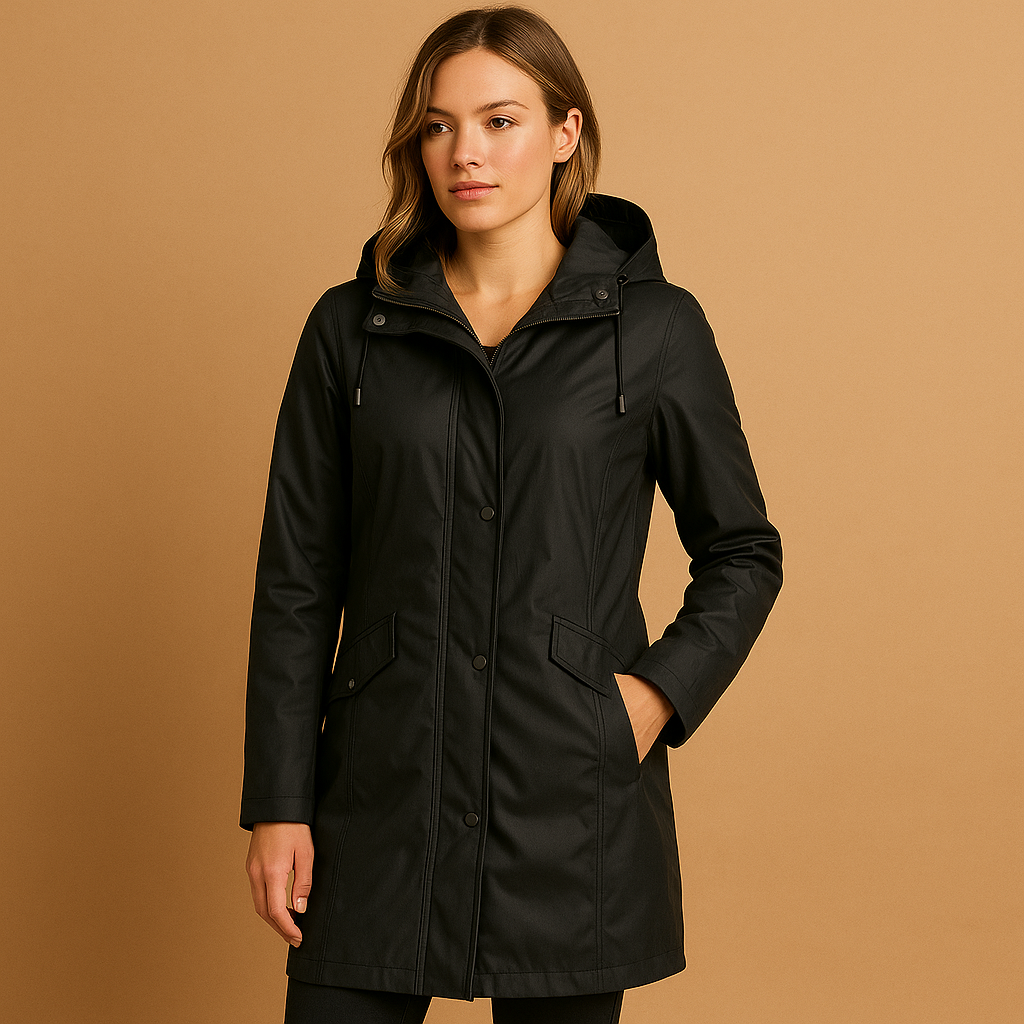Transparent raincoat with hood for women | Evelien