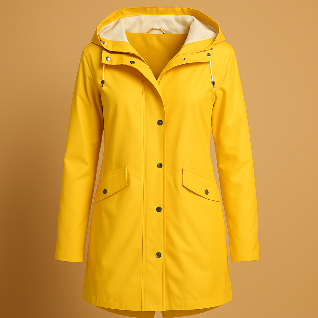Transparent raincoat with hood for women | Evelien