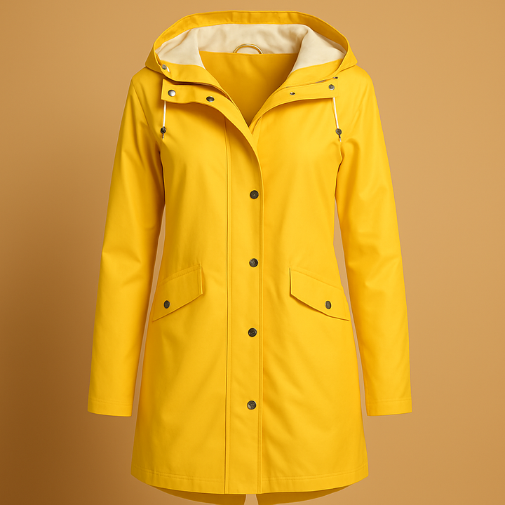 Transparent raincoat with hood for women | Evelien