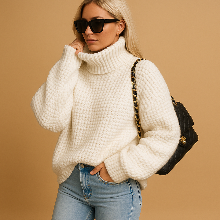 Warm knitted women’s sweater | Marjolein