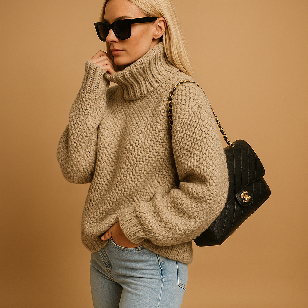 Warm knitted women’s sweater | Marjolein