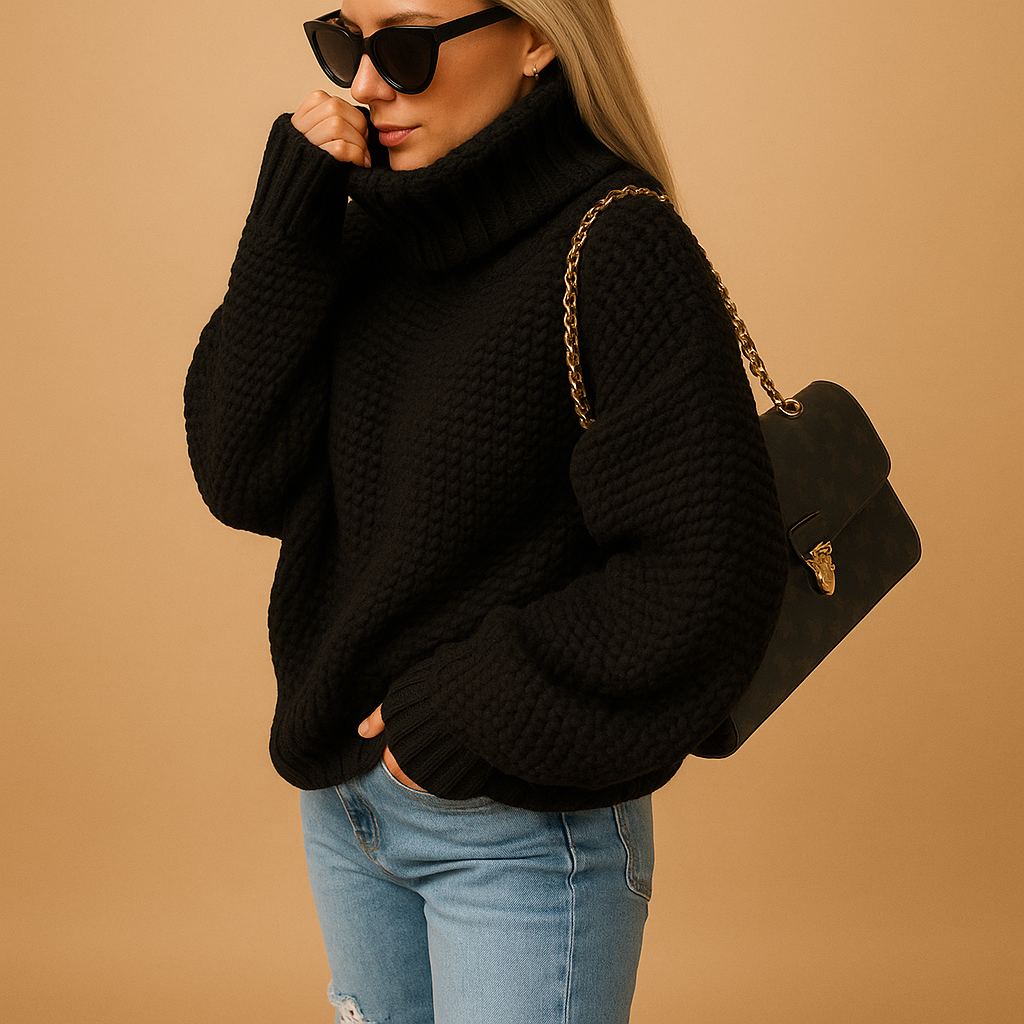 Warm knitted women’s sweater | Marjolein